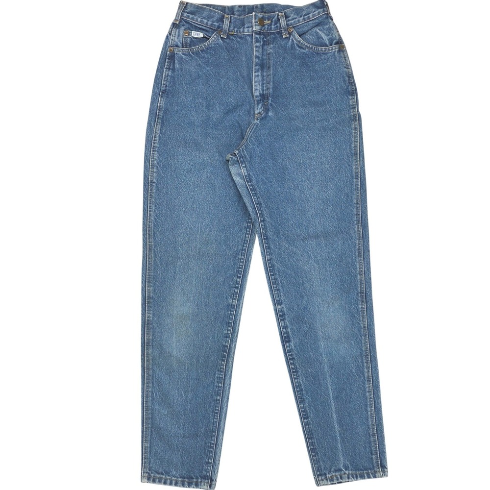 VINTAGE Lee Jeans Womens 10 Blue Medium Wash Straight High Rise Vintage USA Made